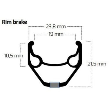 Ryde velg ZAC 2000 28"/622 32g 14G CNC alu zwart