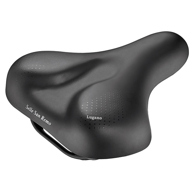 Selle San Remo zadel Lugano E-Bike zwart met handgreep
