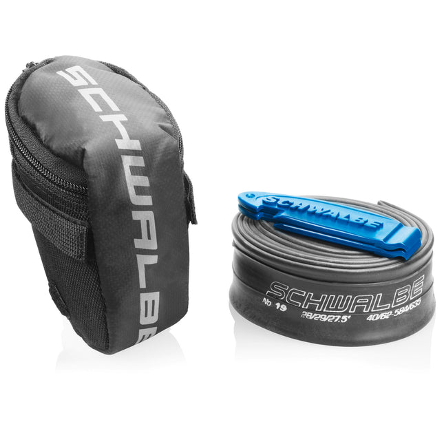 Schwalbe zadeltas m/bib SV17 m/2x bandenlichters 28"