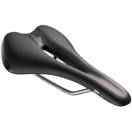 Zadel Bontrager Ajna Comp Flow Unisex Zwart met stalen rail