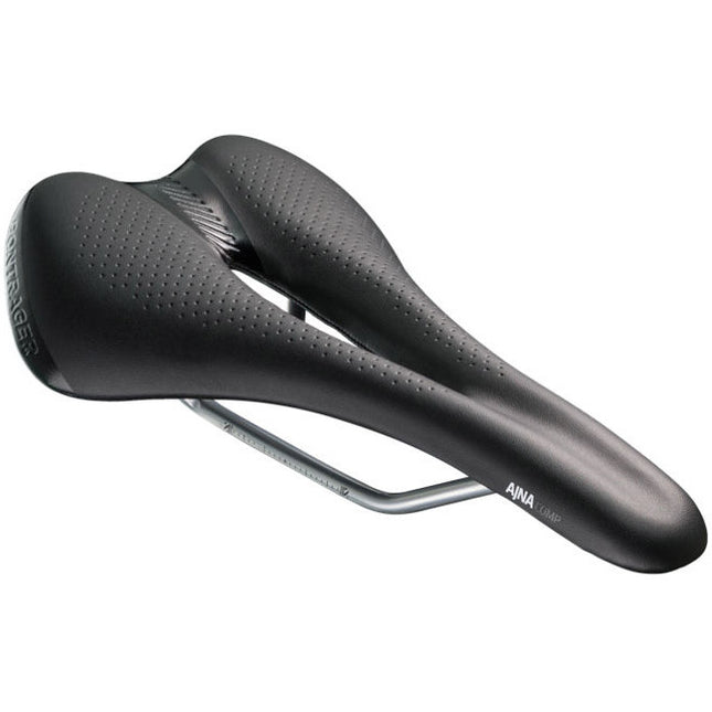 Selle Bontrager Ajna Comp Flow Unisexe Noire avec rails en acier