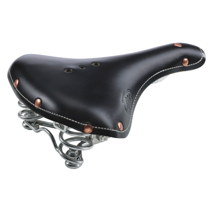 Monte Grappa zadel m/veer Old Frontiers Classic leer zwart