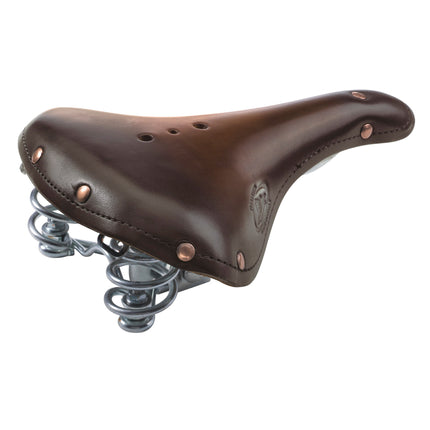 Monte Grappa saddle with spring Old Frontiers Classic leather D-brown