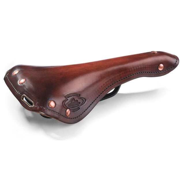 Monte Grappa zadel  veer smal Charleston Sport leer D-bruin