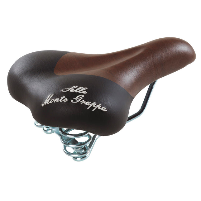 Monte Grappa zadel Fashion met veer D-bruin/zwart