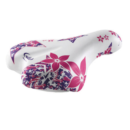 Selle enfant Monte Grappa Magic 14-16" blanc/rose