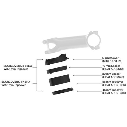 Deda S-DCR Cover kit: spacers & topcover 56mm