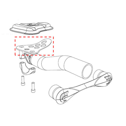 Deda Armsteun Plaat Metalblast Alloy 6061, incl schr  (1 set)