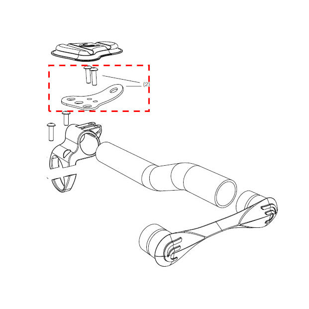 Deda TT Clip-on Armsteun Plaat Superzero, incl schr (1 set)