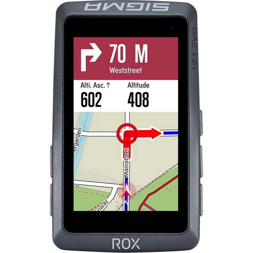 Sigma fietscomputer Rox 12.1 Evo basic set grijs