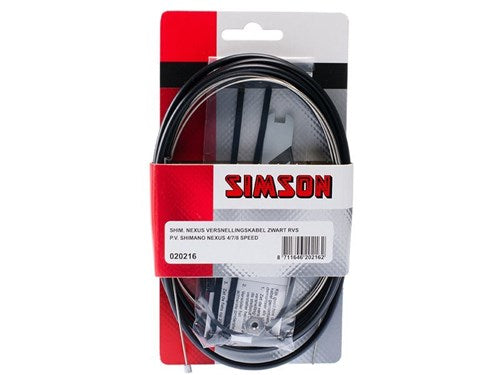 Simson Versnellingskabelset Shimano Nexus 4/7/8 zwart RVS