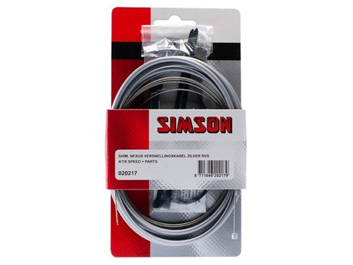 Simson Versnellingskabelset Shimano Nexus 4/7/8 grijs RVS