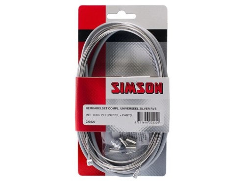 Simson Remkabelset compleet universeel grijs RVS