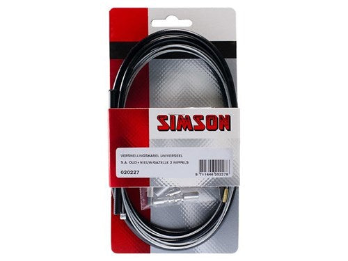 Simson Versnellingskabelset compleet S.A. / Gazelle zwart