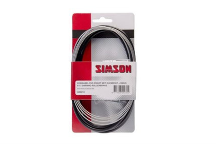 Simson Remkabelset compleet RVS Shimano rollerbrake zwart