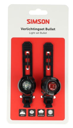 Simson Batterij LED set Bullet 1 LED 2.5 LUX/1.5 LUX