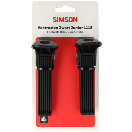 Simson voetrusten 1118 op as zwart