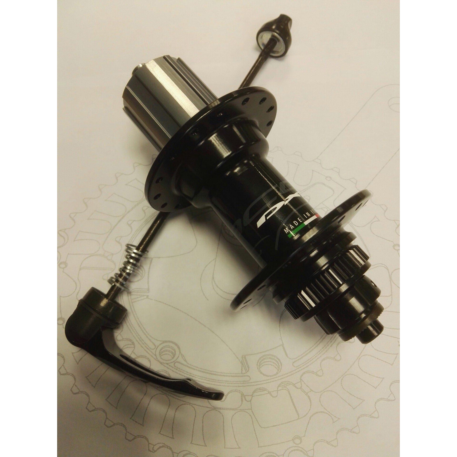 Miche Achternaaf Race DX QR centerlock schijfrem 28g zwart