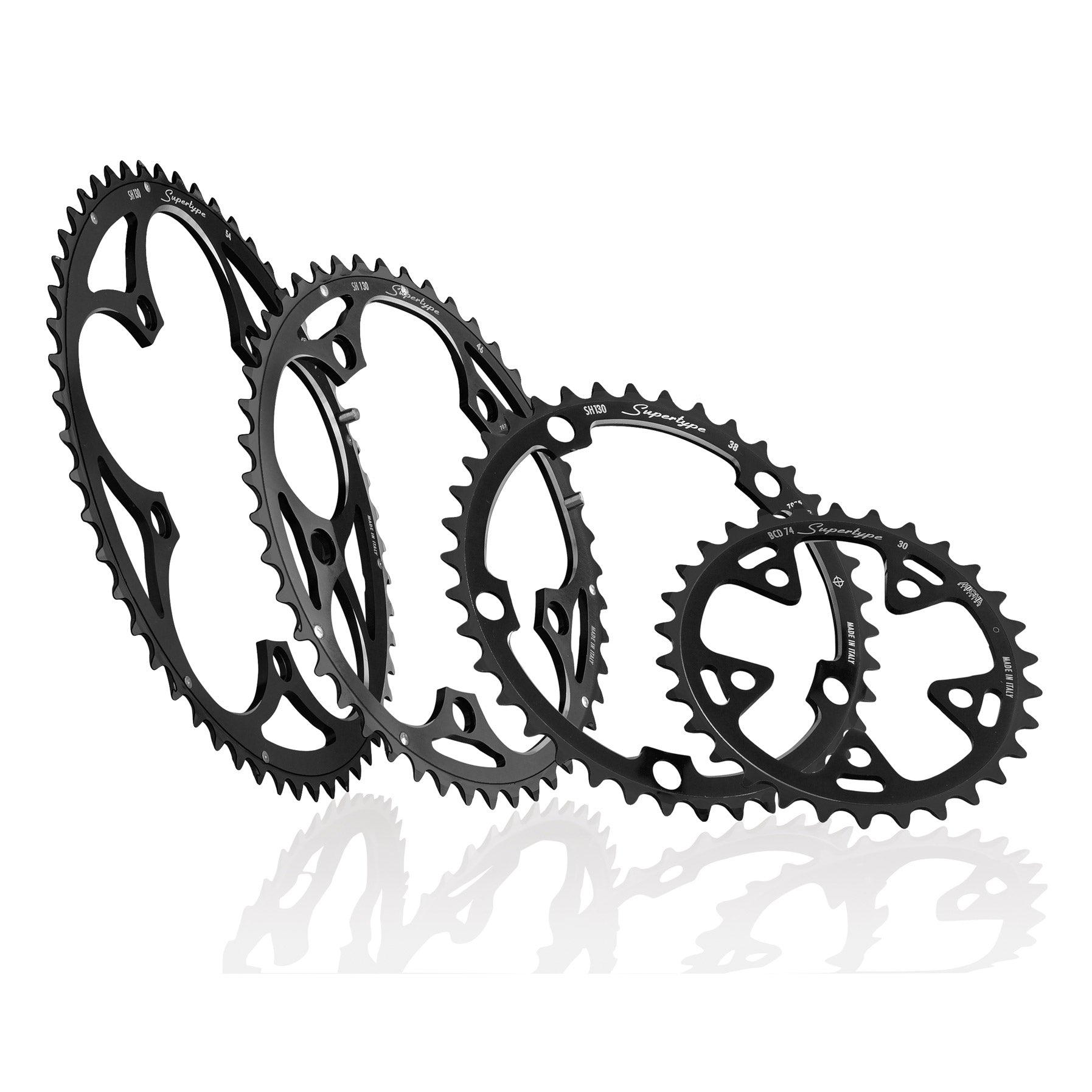 Miche kettingblad Supertype 130/39T shimano triple zwart