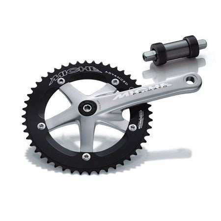 Miche Crankstel Piste Advanced  165mm 48tds. 1/8 zilver