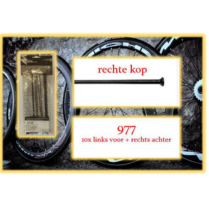 Miche spoke+nip. 10x LV+RA 977 straight head