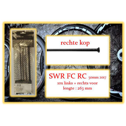 Miche spoke+nip. 10x LV+RV SWR FC RC 50mm clincher rim 2017