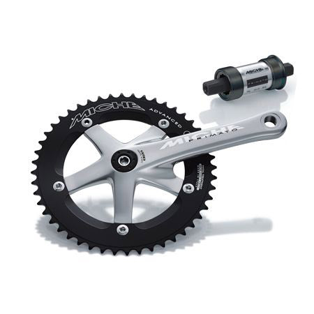 Miche Crankstel Pista Advanced 167mm 49tds. 1/8 zilver