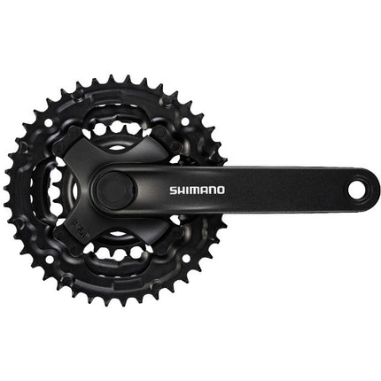 Shimano crankset Y301 6/7/8v 42/34/24t 170mm -7mm zwart