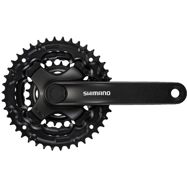 Shimano crankset Y301 6/7/8v 42/34/24t 170mm -7mm zwart