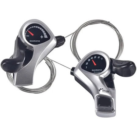 Shimano shifters Tourney 3x7v 1800/2400mm zilver