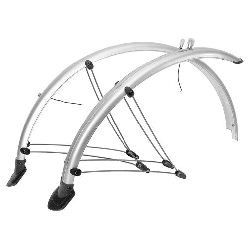 Stel Spatborden 28" Pvc 56mm Zilver