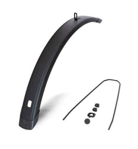 VOORSPATBORD 28" 72mm vlak mat Zwart Eurofender Tempo square