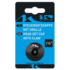 A-HEAD PLUG 1.1/8" Zwart op kaart (star nut)