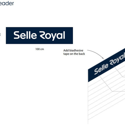 Selle Royal shelf sign 1 meter with logo