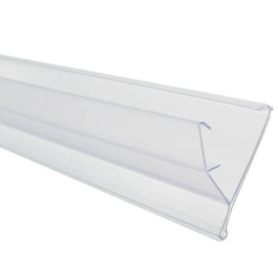 Porte-étiquette avec système de fixation clic - 100x4 cm
