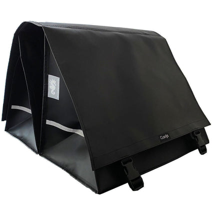 Clarijs fietstas dubbel XXL PVC 70L met uitsparing zwart