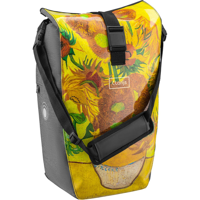 Clarijs fietstas solobag 24L Van Gogh sunflowers