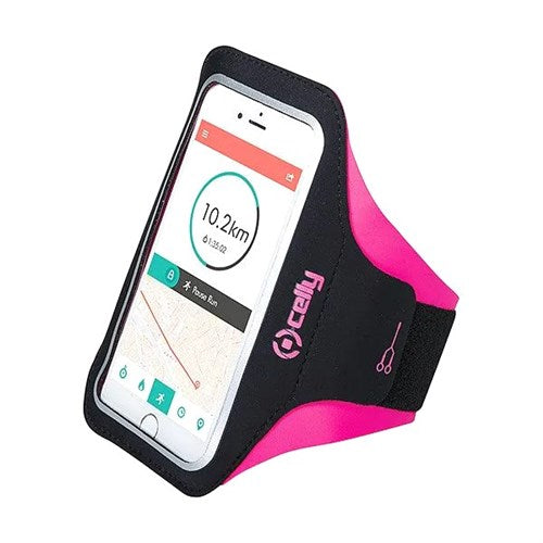 Celly telefoon houder armband Roze tot 6.2"