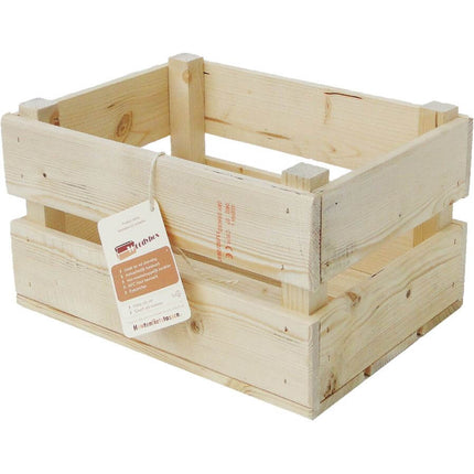 Bicycle crate B1 natural pine wood 40x30x24cm