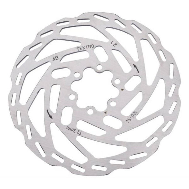 Tektro remschijf TR160-54 160mm 2,3mm 6-gaats zilver