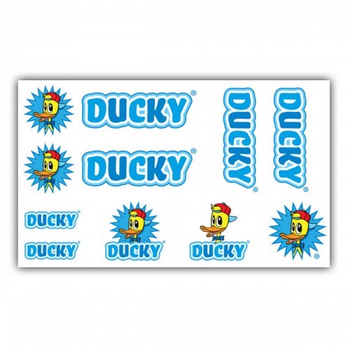 KINDER-FIETS-TRANSFERS SET "Ducky" BLAUW 14x20cm