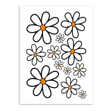 TRANSFER-SET "Magrieten" Wit/Rood 94x24cm