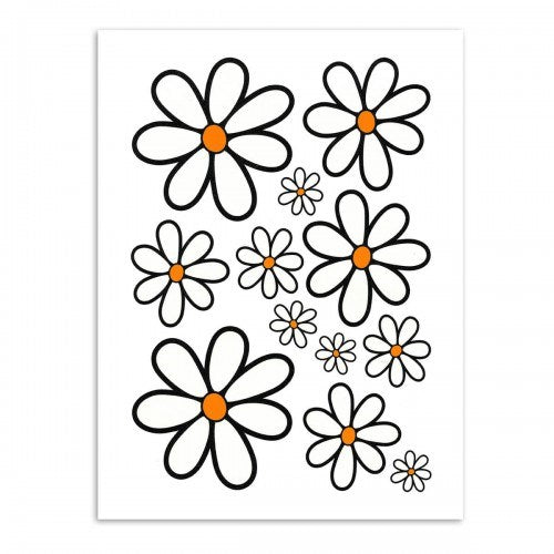 TRANSFER-SET "Magrieten" Wit/Rood 94x24cm