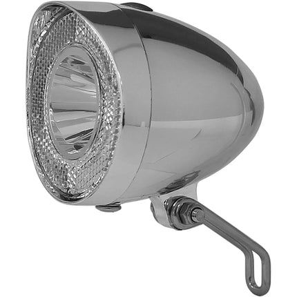 Union headlamp UN-4915 Retro battery 20 lux chrome on card