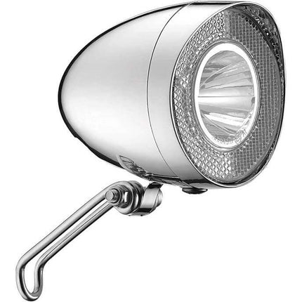 Union headlamp UN-4925 Retro on/off dynamo chrome on card