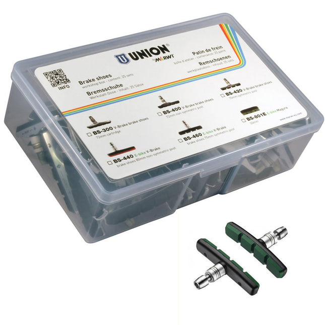 Union velgremblokken BS-460 V-brake 75mm (25pr)