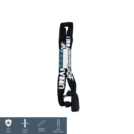 Antivol chaîne UrbanProof 8mm 100cm noir