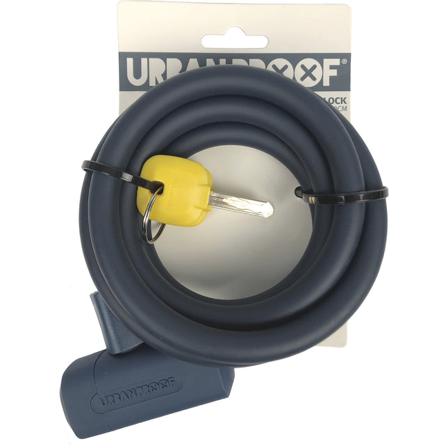 UrbanProof spiraalkabelslot 12mm 150cm mat blauw