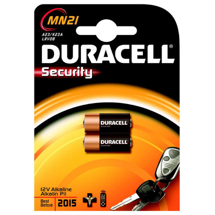 Batterij Duracell MN21 A23 K23A LRV08 12V Alkaline per 2