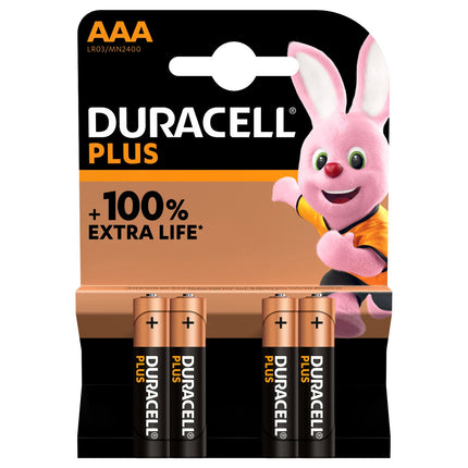 Batterij Duracell AAA 2400 mAh 1.5V LR03 DuraLock p/4